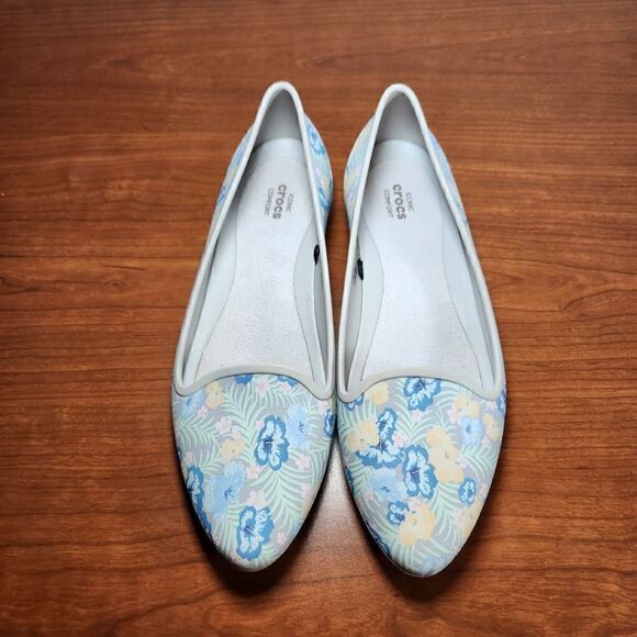 Crocs Comfort Eve Graphic Pastel Florals Slip On Women's Size 8 Flat 204198 - Picture 4 of 11
